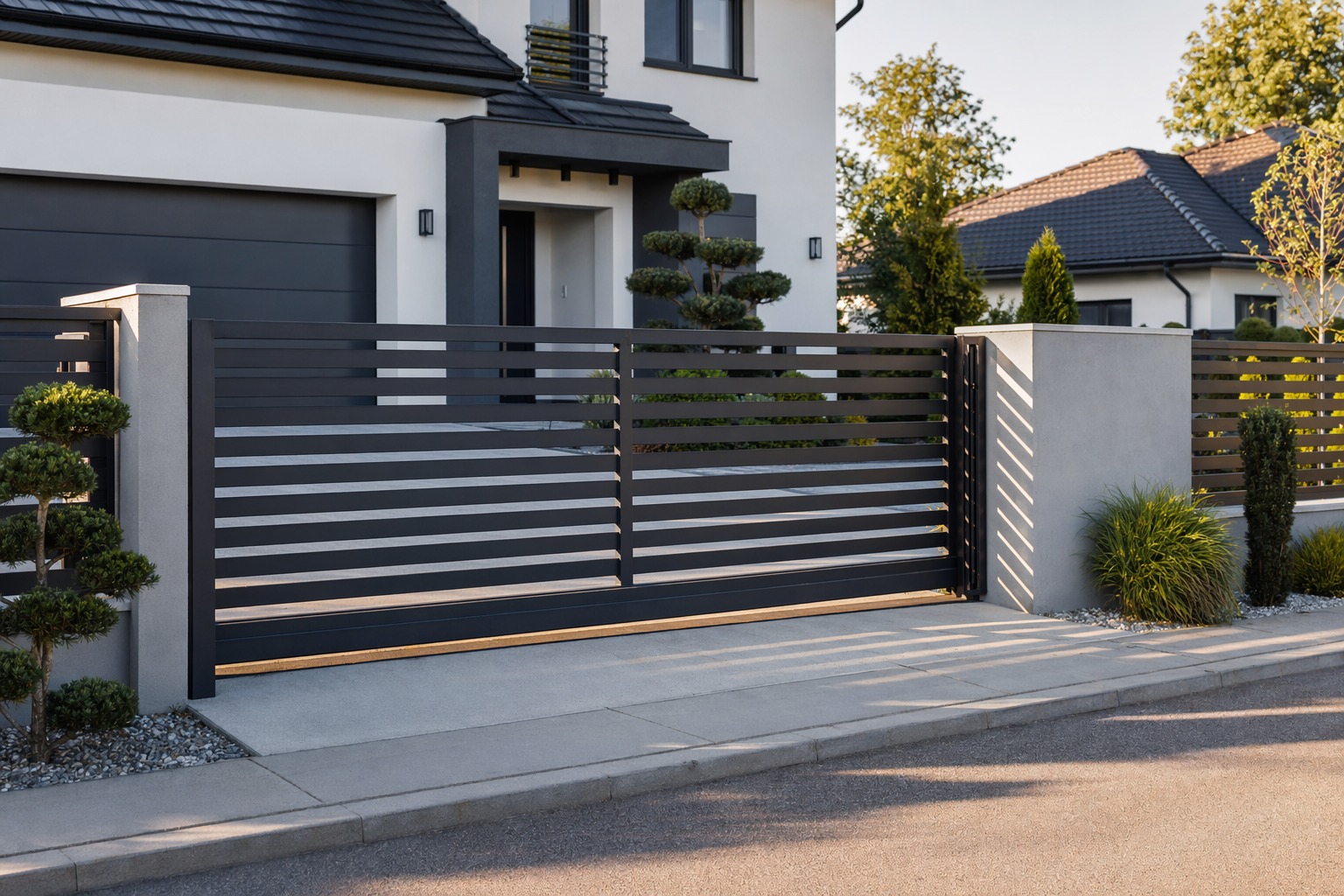 Residential entrance gate